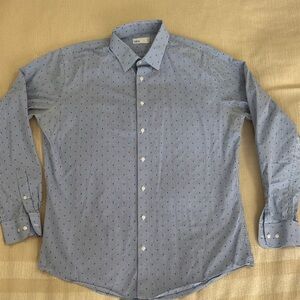 Men's Light Blue Patterned Dress Shirt